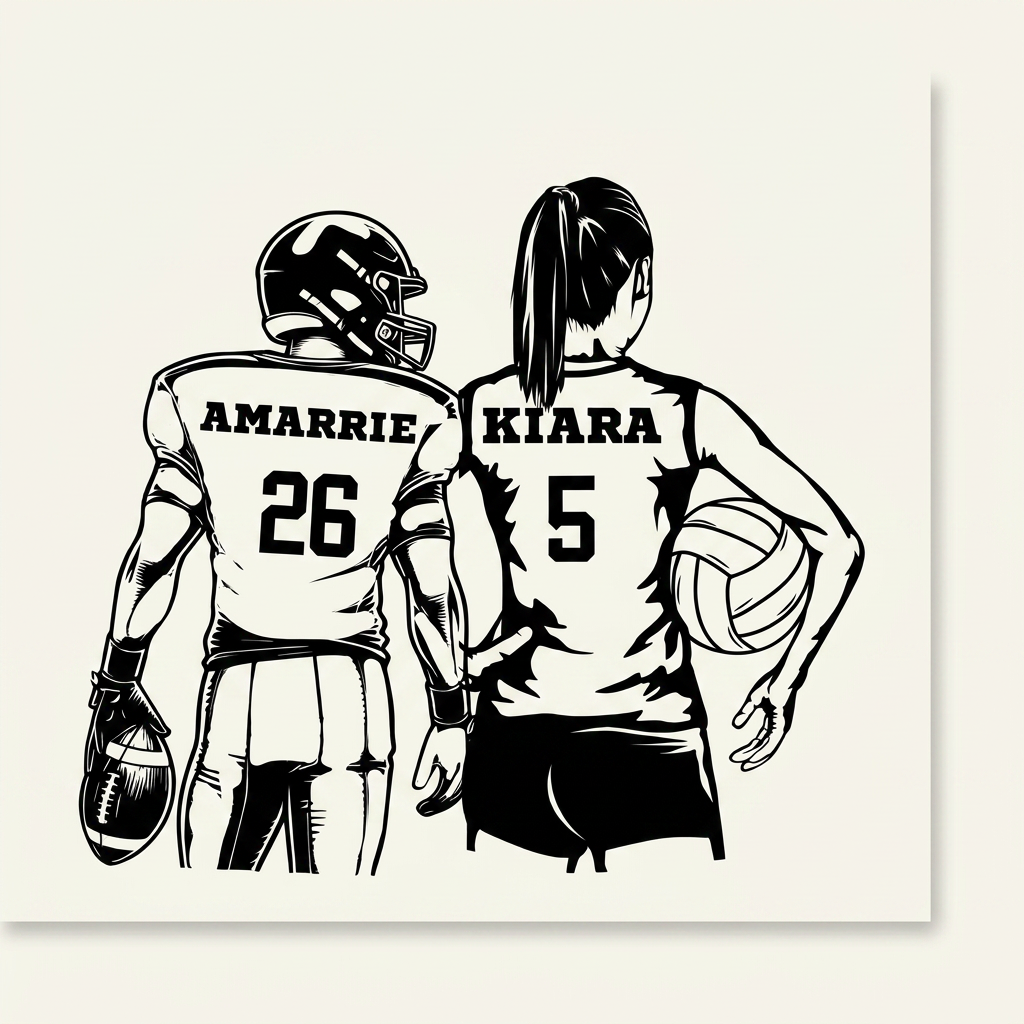 Brother and sister sports shirt